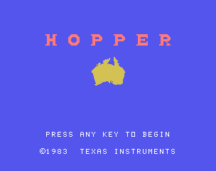 Screenshot of Hopper (TI-99/4A, 1984) - MobyGames