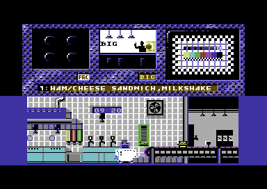 The Big Deal (Commodore 64) screenshot: Busy Busy Busy.
