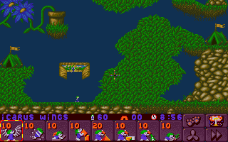 Lemmings 2: The Tribes (DOS) screenshot: Out Door Lemmings.