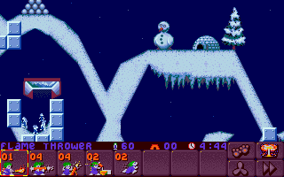Lemmings 2: The Tribes (DOS) screenshot: Polar Lemmings.