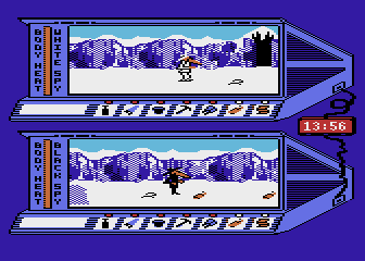 Spy vs. Spy III: Arctic Antics (Atari 8-bit) screenshot: Game start