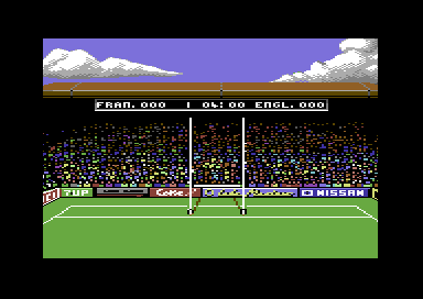 International Rugby Simulator (Commodore 64) screenshot: France vs England.