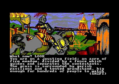 Knight Orc (Amstrad CPC) screenshot: I guess the joust didn't go my way.
