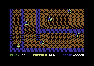 Emerald Mine II (Commodore 64) screenshot: Level 2