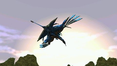 James Cameron's Avatar: The Game (PSP) screenshot: Is it a bird? Is it a plane?