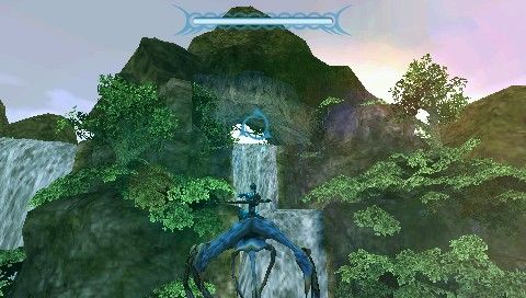 James Cameron's Avatar: The Game (PSP) screenshot: One of the flying missions