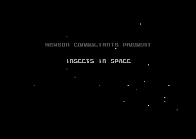 Insects in Space (Commodore 64) screenshot: Title screen.