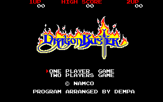 Dragon Buster (FM-7) screenshot: Title screen