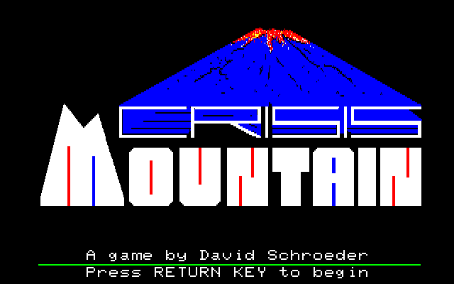 Crisis Mountain (FM-7) screenshot: Title screem