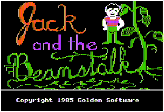 Jack and the Beanstalk (Apple II) screenshot: Title Screen
