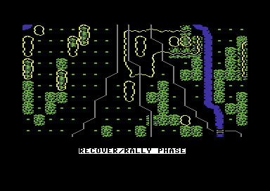 Gettysburg: The Turning Point (Commodore 64) screenshot: Map of the battlefield.