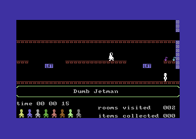 Jet Set Willy II: The Final Frontier (Commodore 64) screenshot: Dumb Jetman.