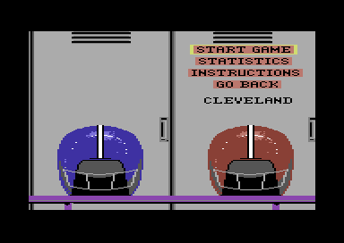 Quarterback (Commodore 64) screenshot: Options.