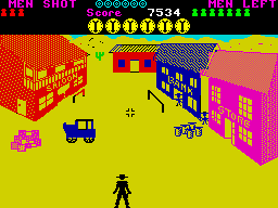 Kane (ZX Spectrum) screenshot: Shoot Out