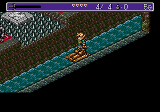 Landstalker (Genesis) screenshot: Riding past the traps...