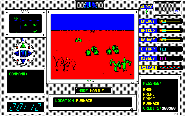 AIR (PC-88) screenshot: Red desert planet