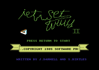 Jet Set Willy II: The Final Frontier (Commodore 64) screenshot: Title screen.