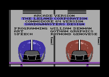 Quarterback (Commodore 64) screenshot: Credits.