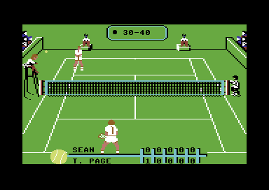 Pro Tennis Tour (Commodore 64) screenshot: He broke me.