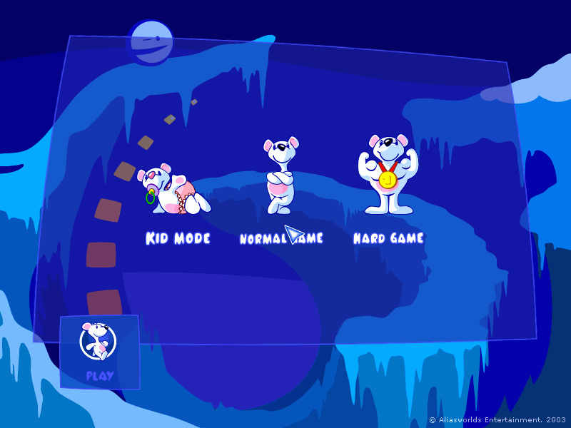 Snowy: The Bear's Adventures (Windows) screenshot: 3 Difficulty levels