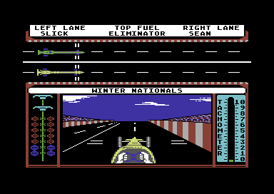 Top Fuel Eliminator (Commodore 64) screenshot: On your marks.
