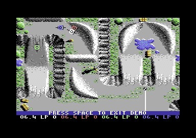 Professional BMX Simulator (Commodore 64) screenshot: Quarry Racing.