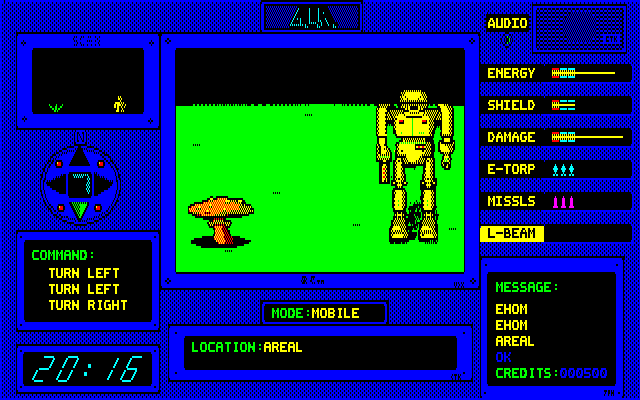 AIR (PC-88) screenshot: Hey! Hands off my mushroom!