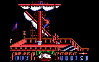 Corsarios (PC Booter) screenshot: I've gotta climb the mast to fight the leader.