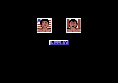 The Champ (Commodore 64) screenshot: Your first fight