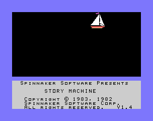 Story Machine (TI-99/4A) screenshot: Title screen