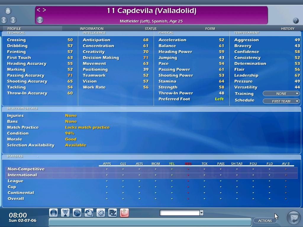 Screenshot Of Championship Manager 2007 (Windows, 2006) - MobyGames