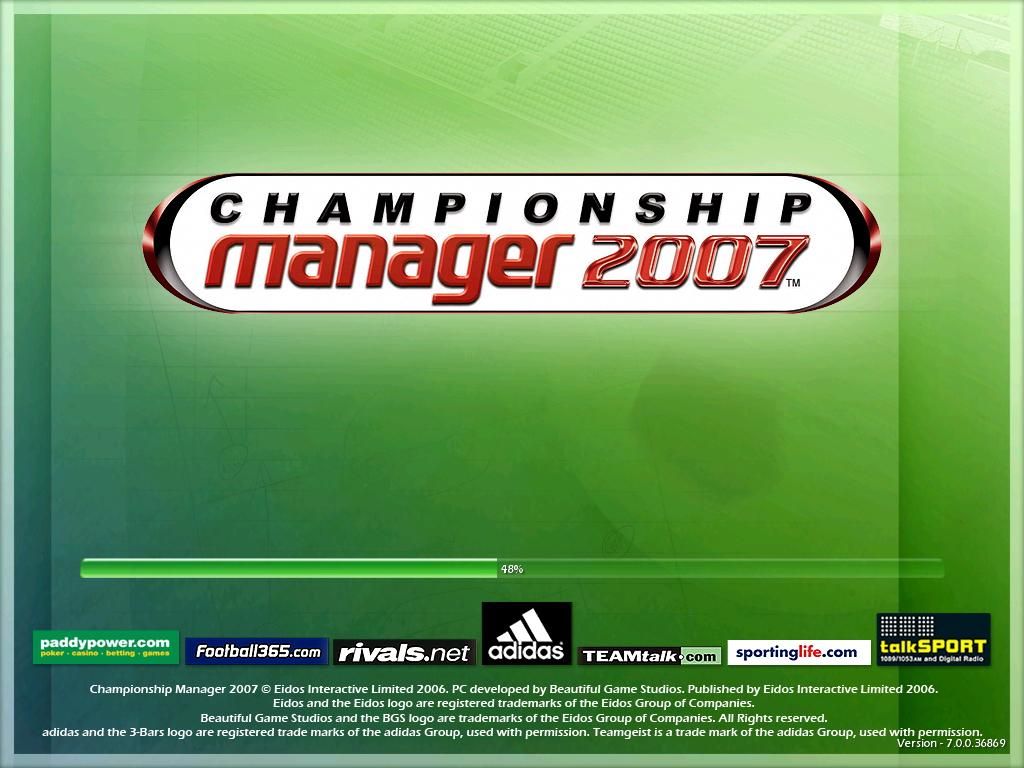 Championship Manager 2007 (Windows) screenshot: Loading Screen.