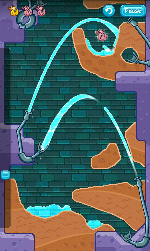 Where's My Water? (Android) screenshot: Water physics