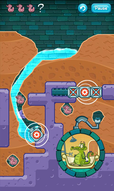 Where's My Water? (Android) screenshot: "Pulling the trigger"