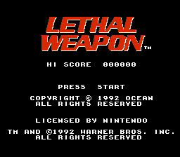 Lethal Weapon (NES) screenshot: Title