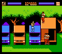Lethal Weapon (NES) screenshot: "I'm going to open a can of whoop-ass on you!"