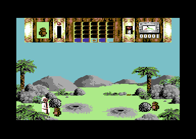 Time Machine (Commodore 64) screenshot: The start.