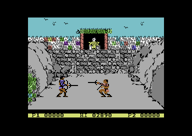 Gladiator (Commodore 64) screenshot: Let battle commence.