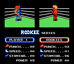 Ring King (NES) screenshot: Getting ready for a fight
