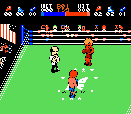 Ring King (NES) screenshot: Beginning round one