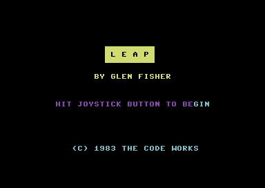 Leap (Commodore 64) screenshot: Title screen.