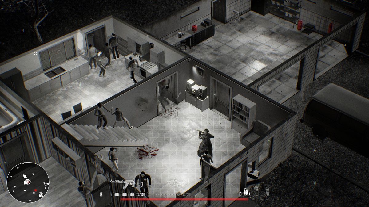 Hatred (Windows) screenshot: Killing innocent people at a party