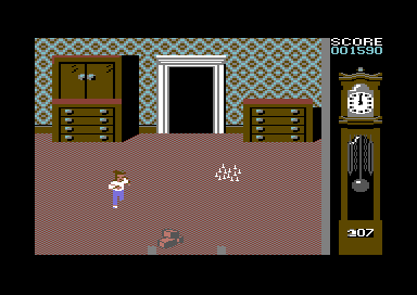 Sleepwalker (Commodore 64) screenshot: Looking for Uncle Silas.