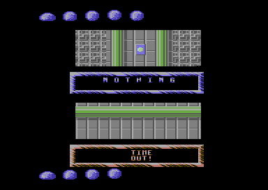 Labyrinth (Commodore 64) screenshot: Player one timed out.
