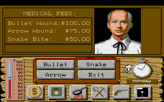 Lost Dutchman Mine (DOS) screenshot: Visit The Doctor