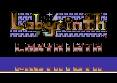 Labyrinth (Commodore 64) screenshot: Title screen.