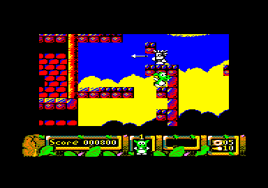 DJ Puff (Amstrad CPC) screenshot: These guys throw spears.