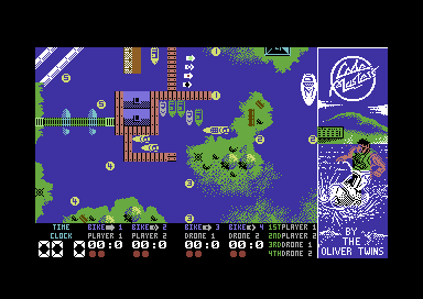 Jet Bike Simulator (Commodore 64) screenshot: Let's go.