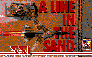 A Line in the Sand (DOS) screenshot: Title Screen (EGA)