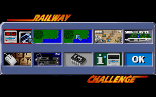 Railway Challenge (DOS) screenshot: Configuration Screen.